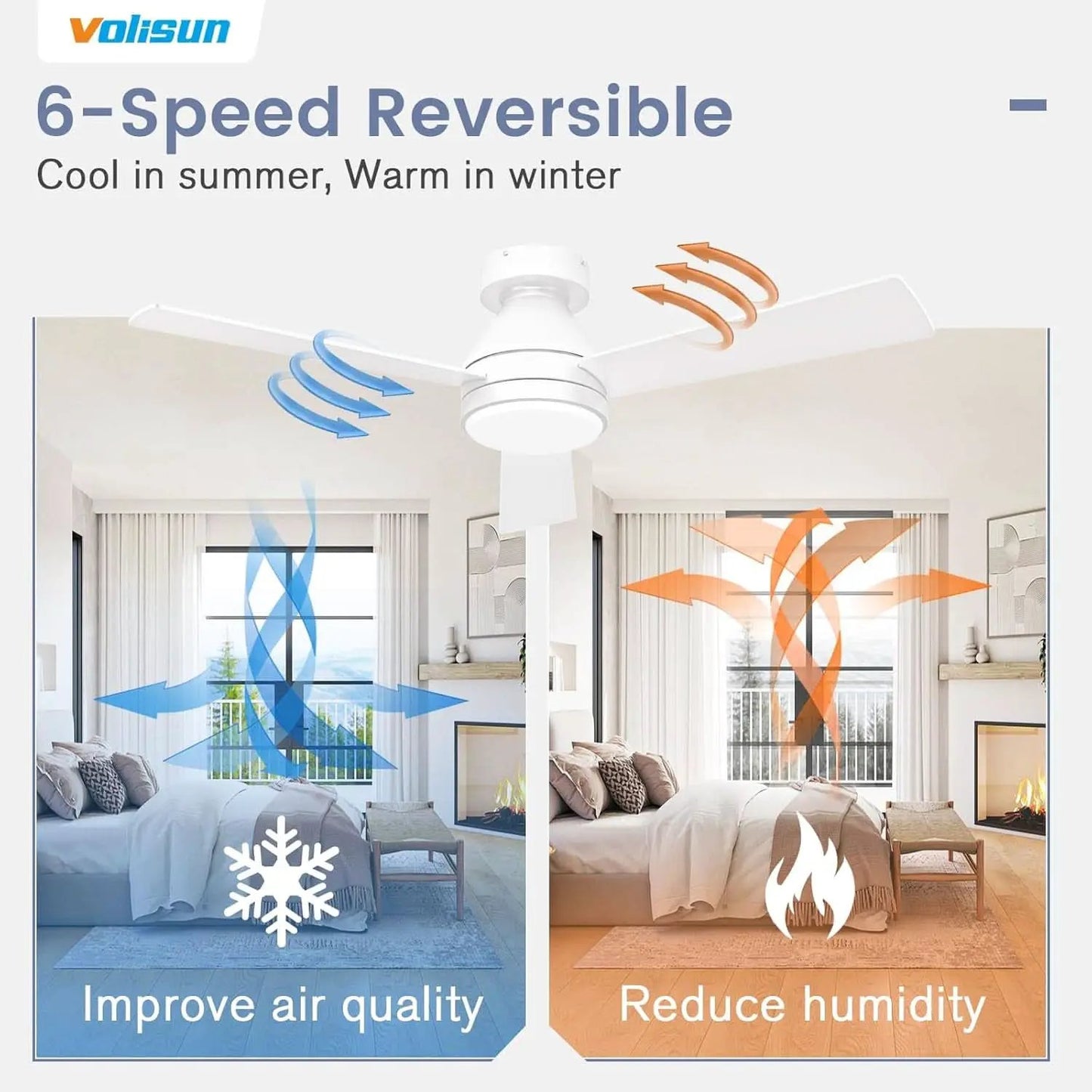 42 Inch Ceiling Fan With Dimmable LED Light And Remote from PriceLows™