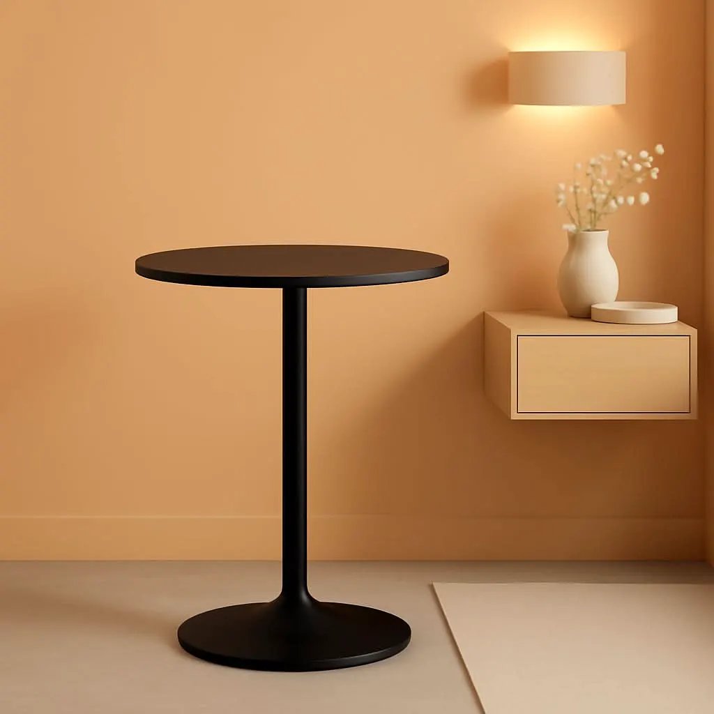 40 Inch Round Bistro Pub Table Steel Frame Construction from PriceLows™