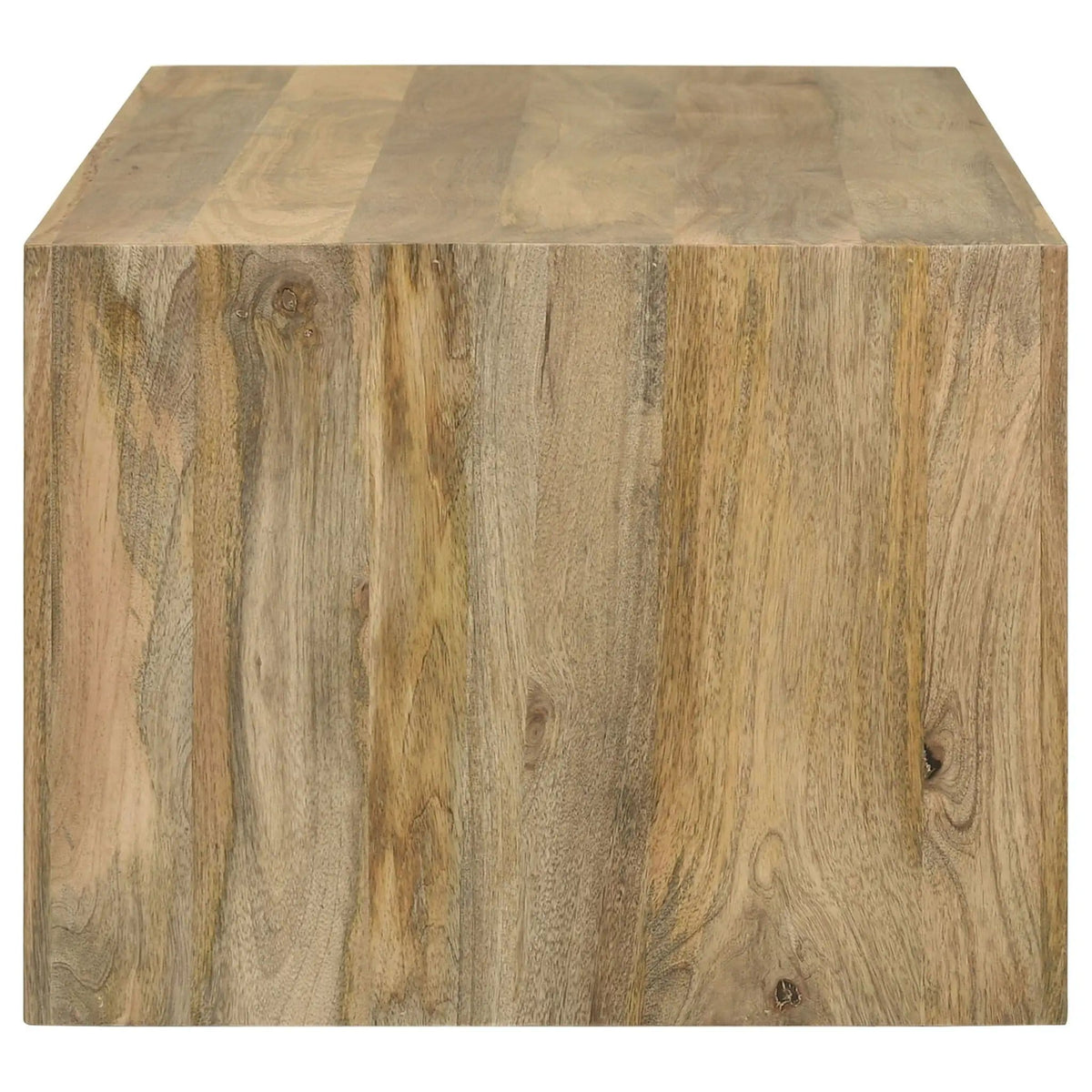 Benton Rectangular Solid Wood Coffee Table | 46 x 24 x 18 in | Mango Wood | Natural