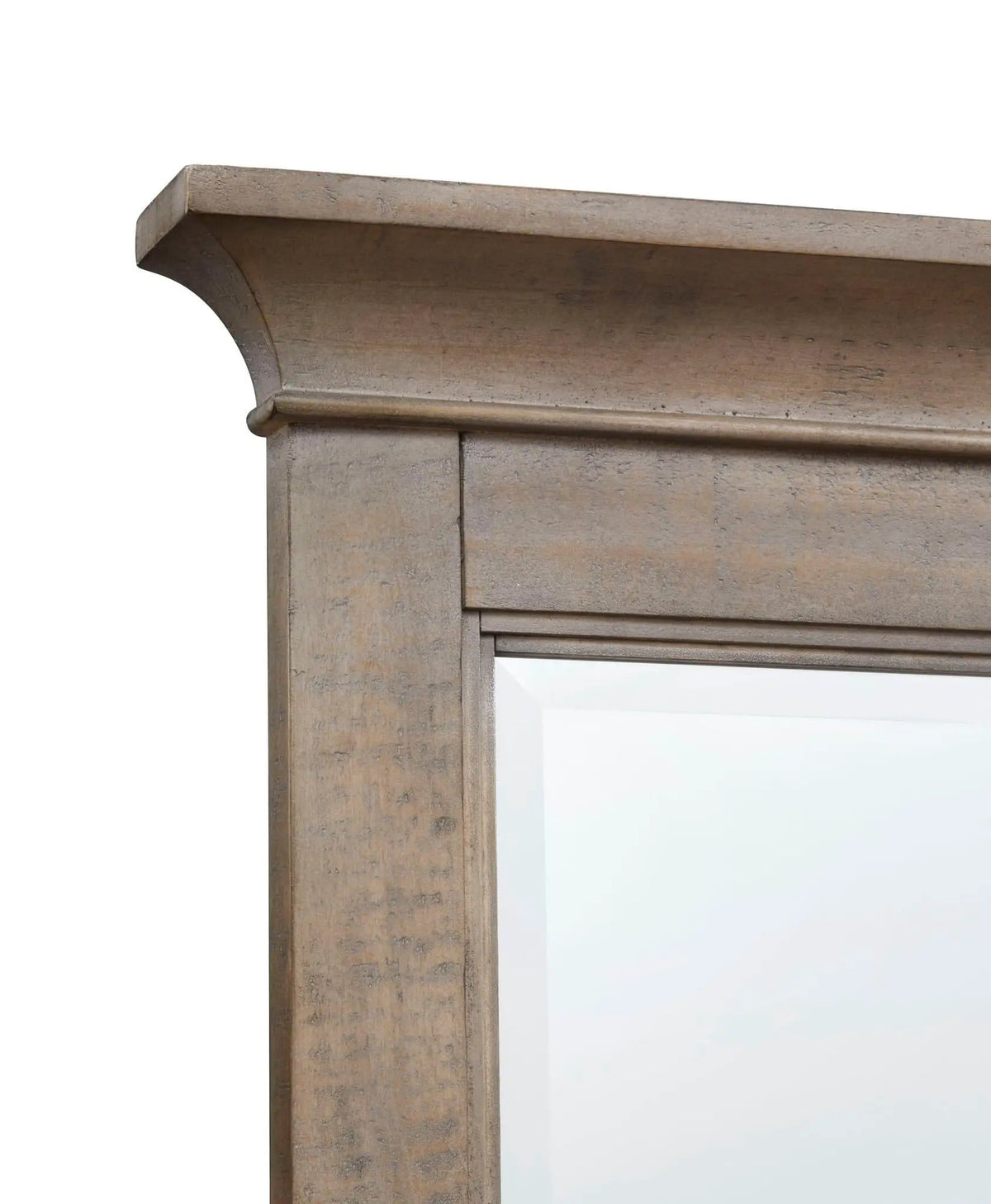 Paxton Place Wood Landscape Mirror | 2.5 x 42 x 40 in | Veneer & Wood | Dove Tail Gray