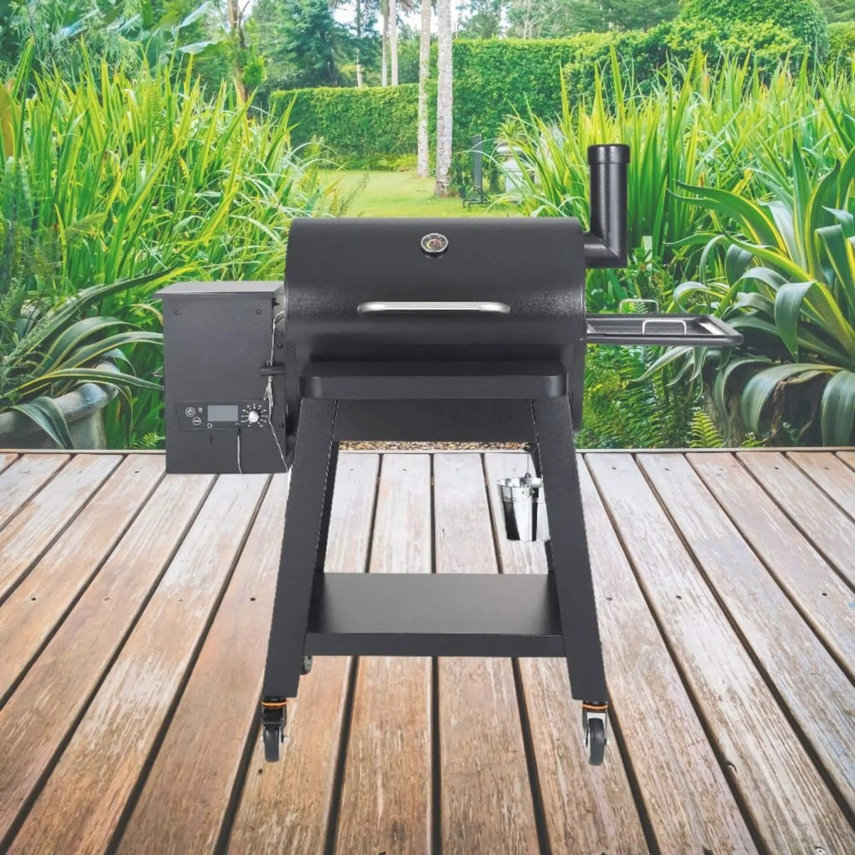 53-Inch Heavy-Duty Portable Wood Pellet BBQ Grill With Cart | 53 Inch | Wood | Outdoor Grill