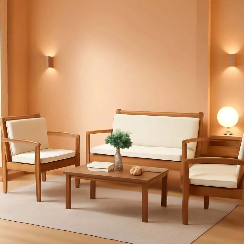 4 Piece Outdoor Bistro Sofa Set With Coffee Table White from PriceLows™