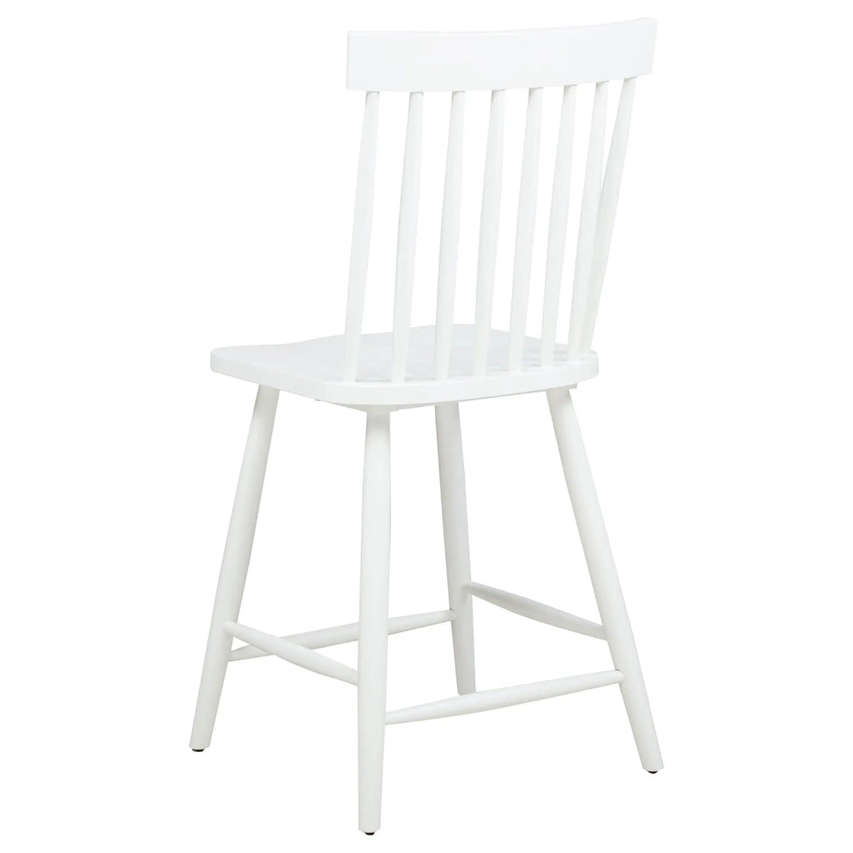Andrews Windsor Counter Height Dining Side Chair White (Set of 2) Counter Height | 19 x 22.75 x 43.25 in | Rubberwood & Veneer | Dining Room