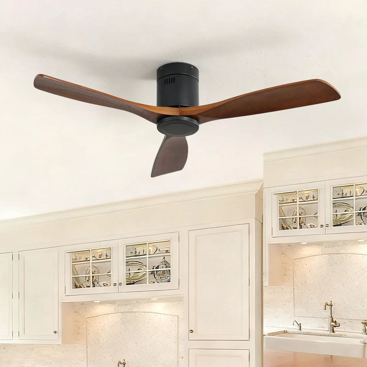 Low Profile Ceiling Fan | 52 Inch Span | 3 Blades | Noiseless Reversible DC Motor