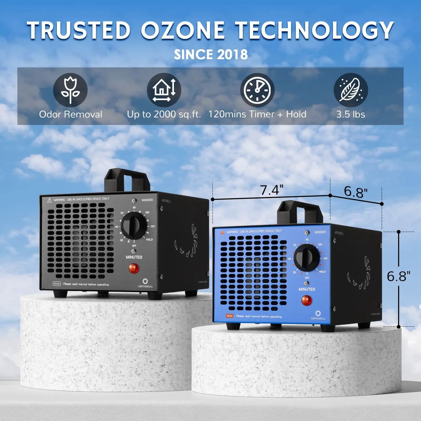 MA5000 Ozone Generator, Replaceable Ozone Plate Option from PriceLows™