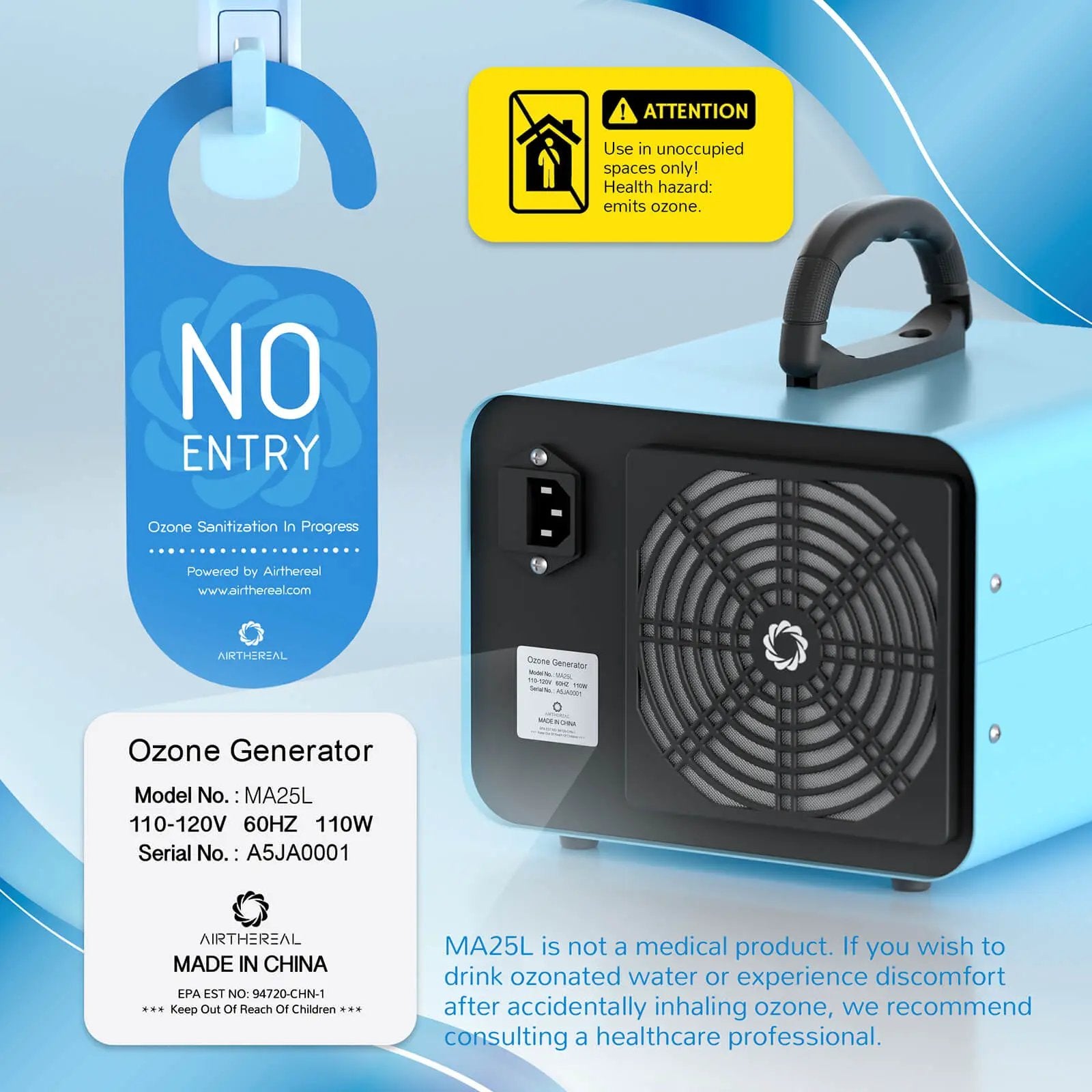 MA25L Dual-Mode Ozone Generator for Air & Water from PriceLows™