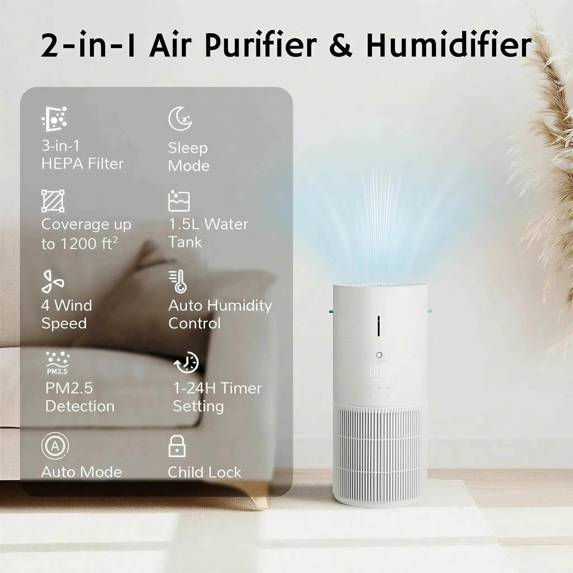 Ethereal Rain AEH300 Air Purifier & Humidifier Combo - European version from PriceLows™
