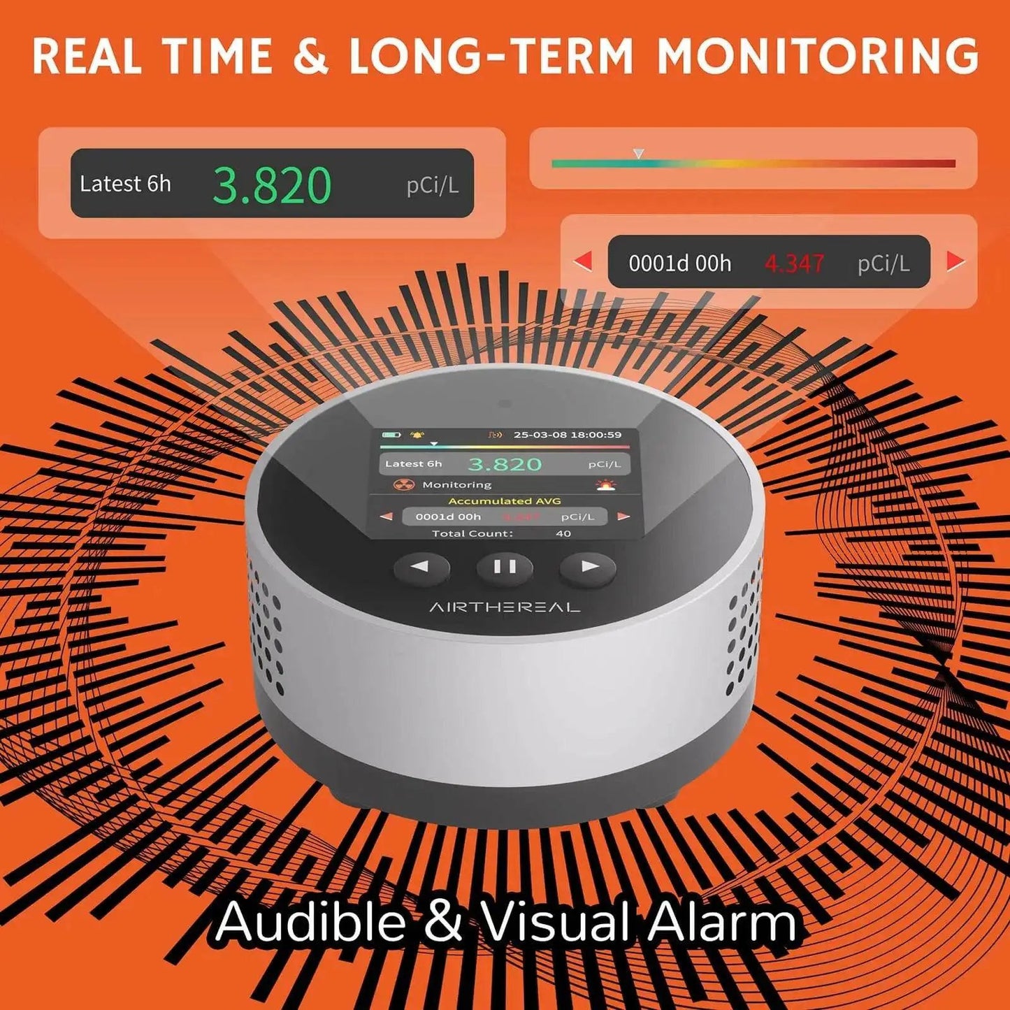 RM-65 Radon Detector for Home Basement from PriceLows™