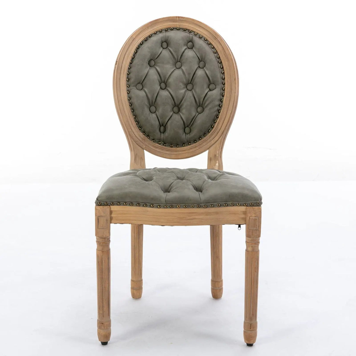 French Style Dining Chairs | Solid Wood Frame | Antique Painting | Hand-Pulled Buckle Decoration