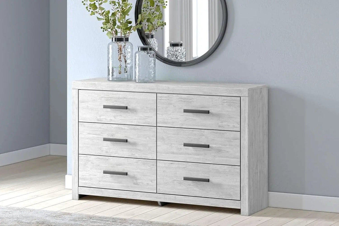 Cayboni Vintage 6 Drawer Dresser With Safety Stop White from PriceLows™