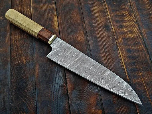 Custom handmade Damascus chef knife | 13 Inch | Damascus Steel | Kitchen Knife