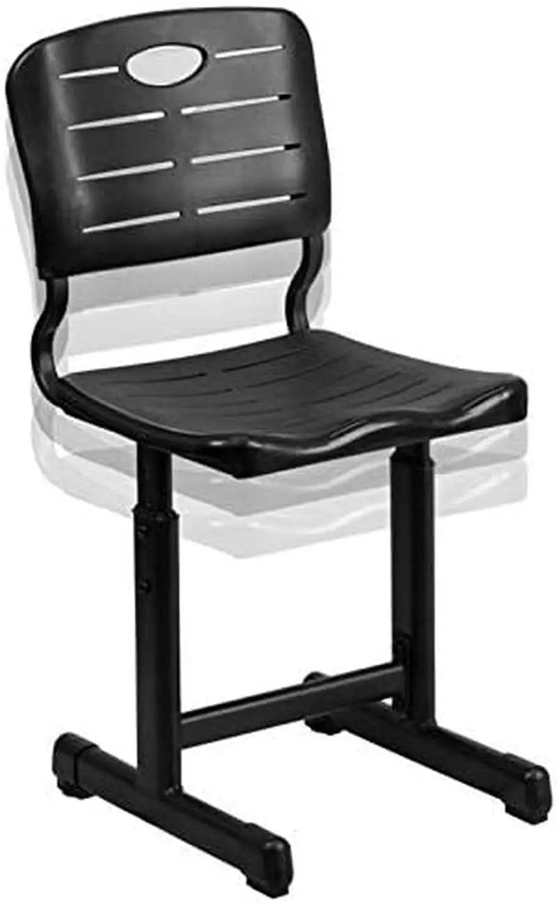 Adjustable Height Black Classroom Chair With Pedestal Frame from PriceLows™