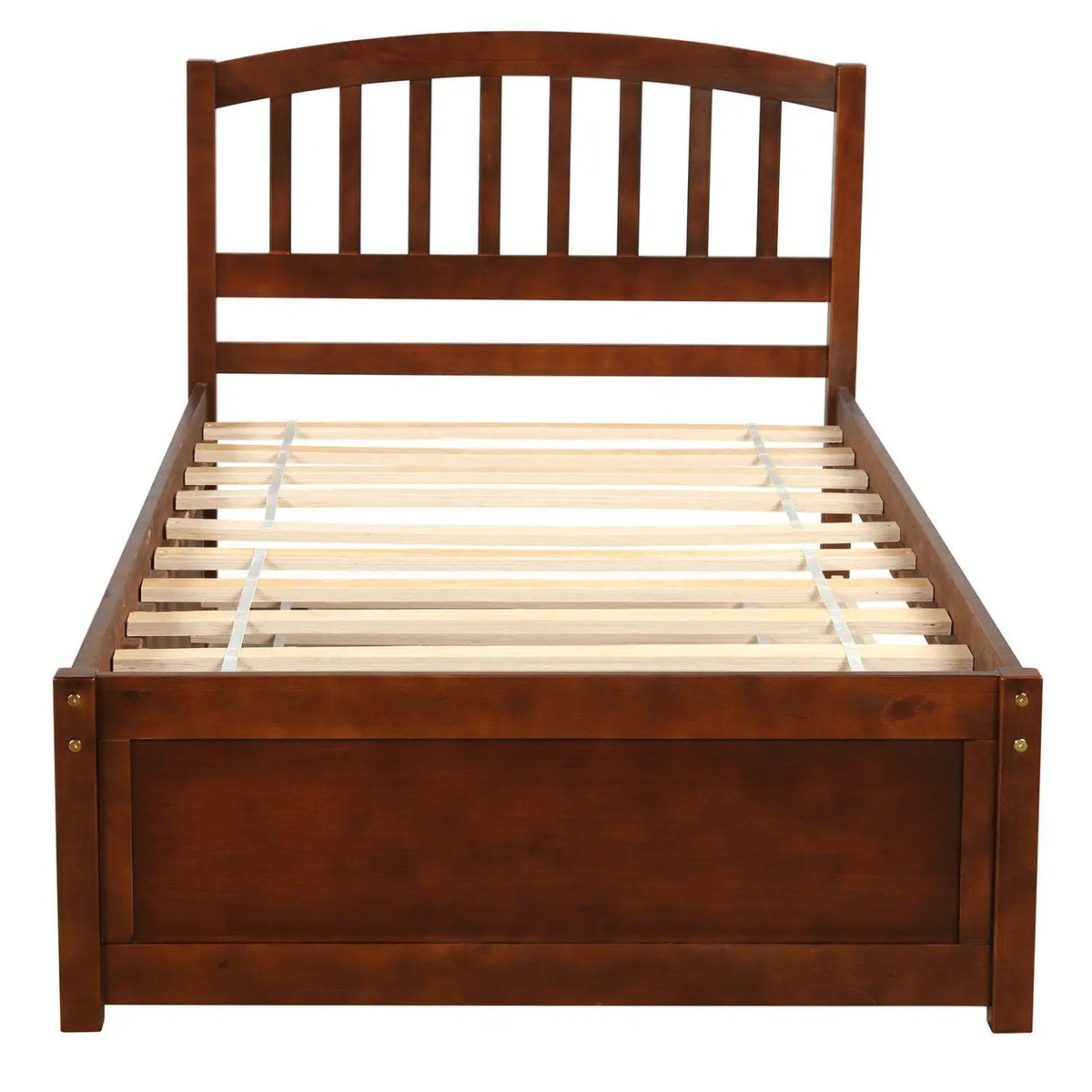 Wood Platform Bed Frame | Trundle Included | Minimalist Stylish Design | 37.5 Inch Height