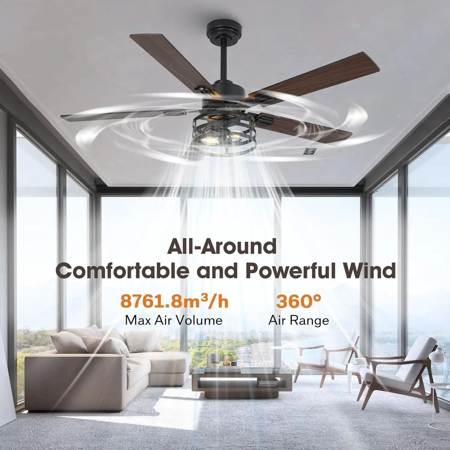 52 Inch Outdoor Ceiling Fan With Remote And Lights from PriceLows™