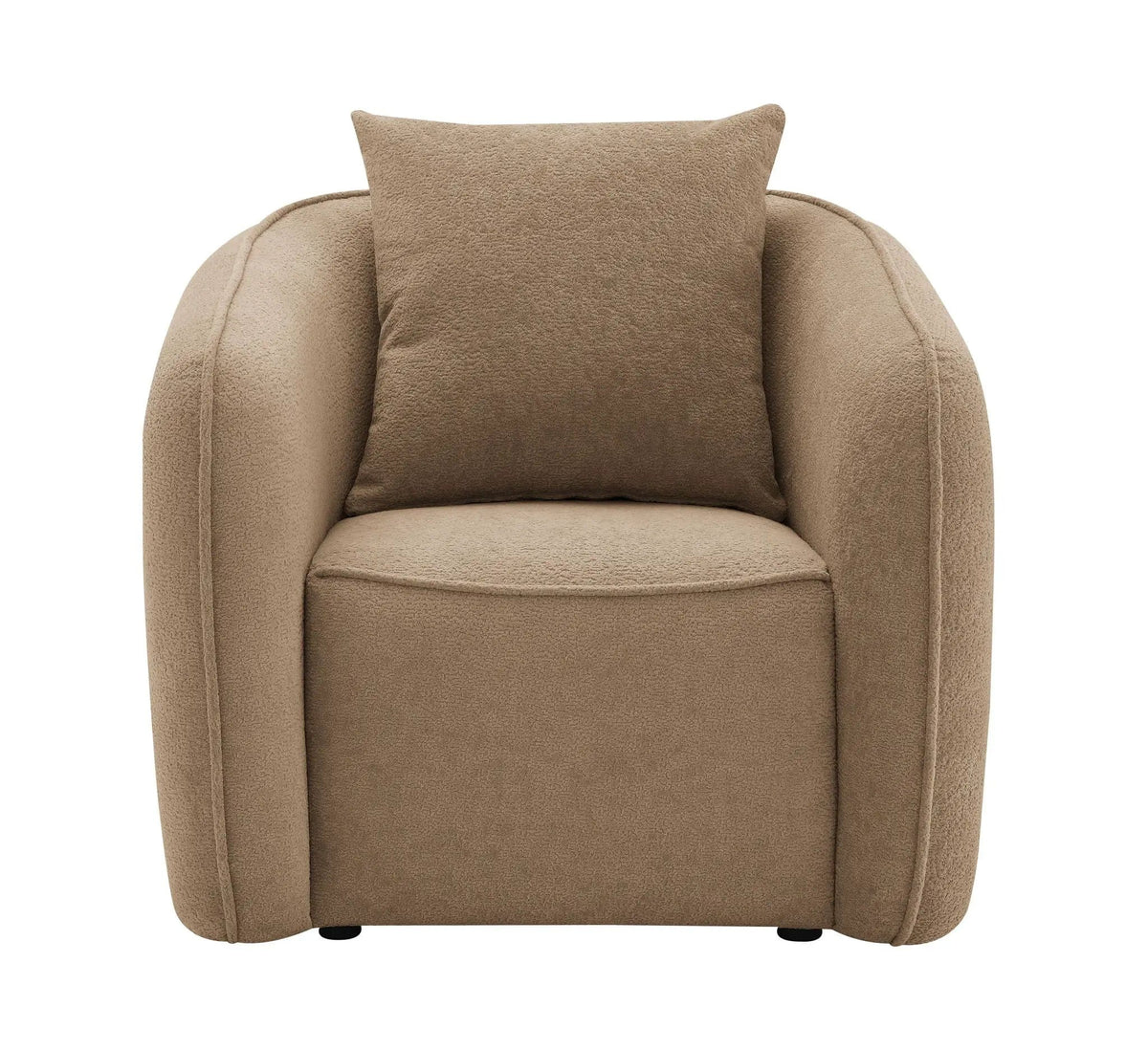 Keith Chair With 1 Matching Color Toss Pillows | 2 Pieces | Solid Wood & Plywood | Living Room