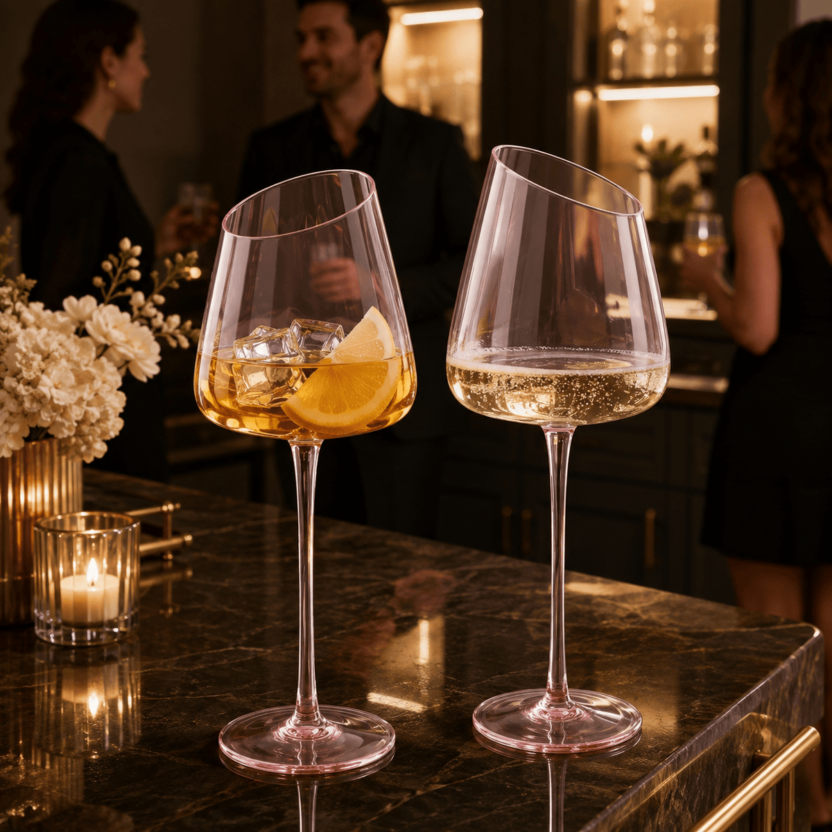 Colosseum Stemmed Wine Glassware | 18 oz | Set of 2 | Entertaining