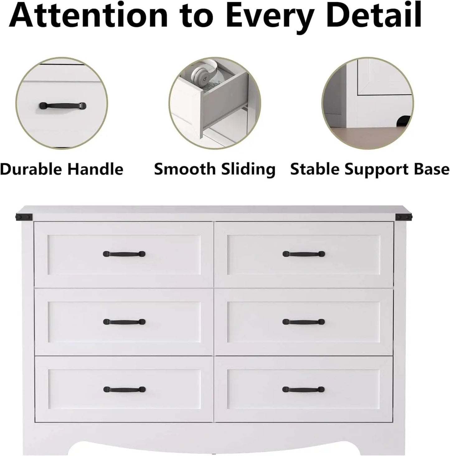Six Drawer Dresser FortySevenInch Television Console from PriceLows™