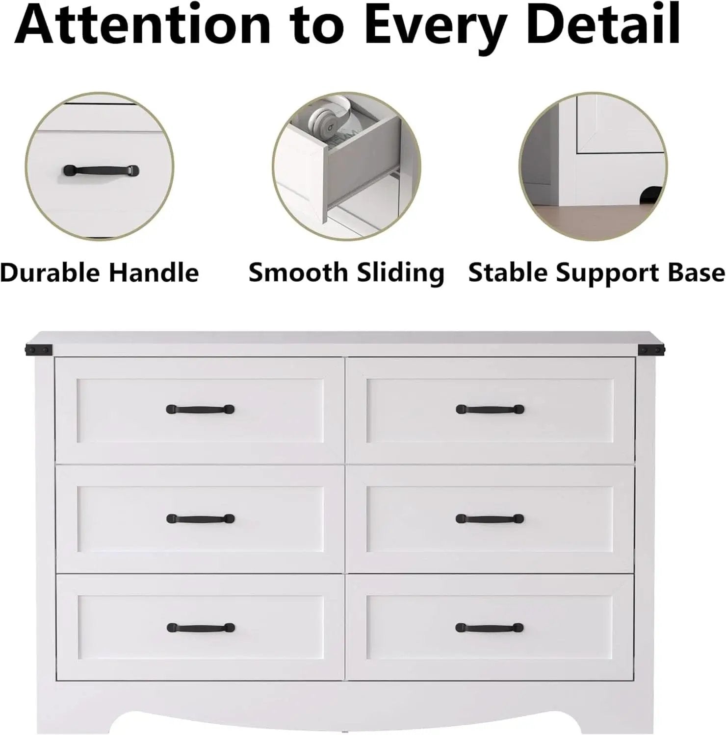 Six Drawer Dresser FortySevenInch Television Console from PriceLows™