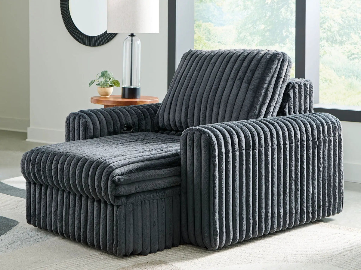 HamlinBay Power Gliding Chaise | Loose Back Cushion | Large Shaped Arms | Power Glide Function