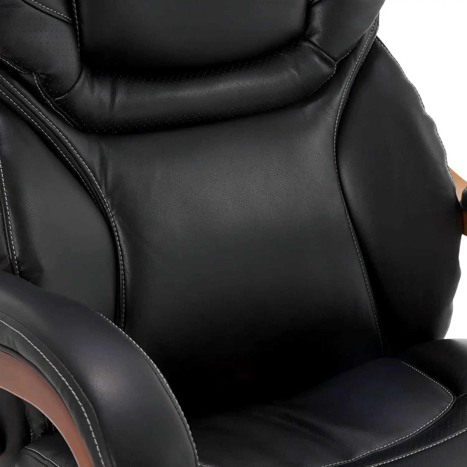 Big And Tall Executive Office Chair With Wood Accents from PriceLows™