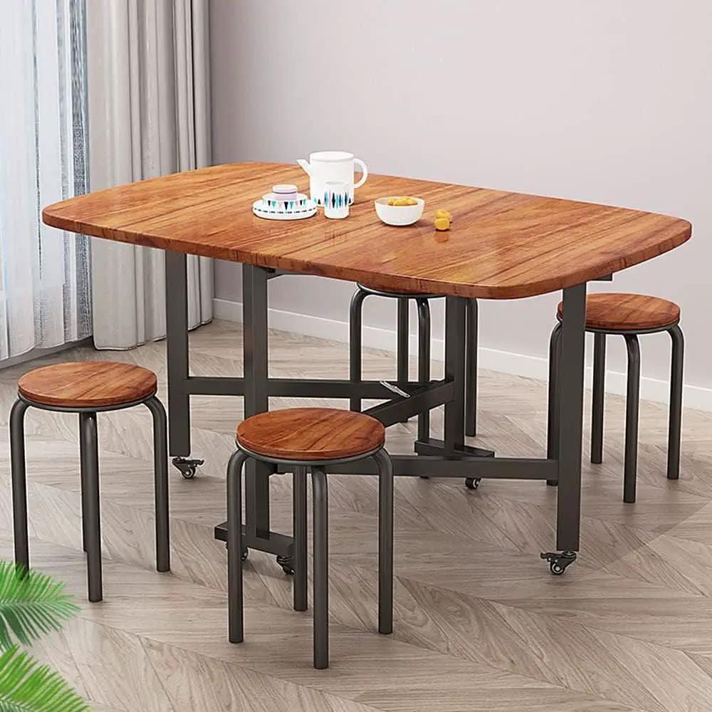 Forty Seven Inch Drop Leaf Folding Dining Table Solid Wood from PriceLows™