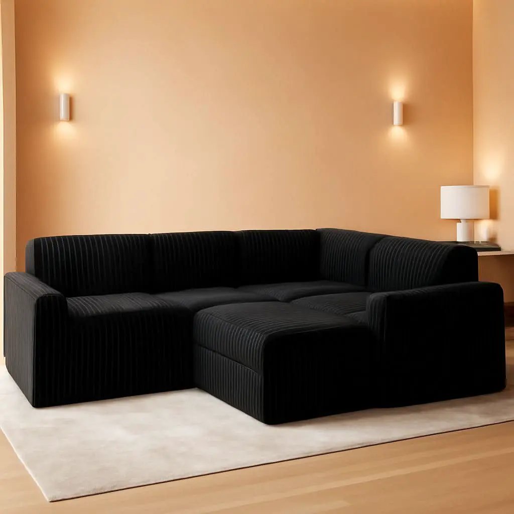Modular Sleeper Sectional Sofa Charcoal With Storage from PriceLows™