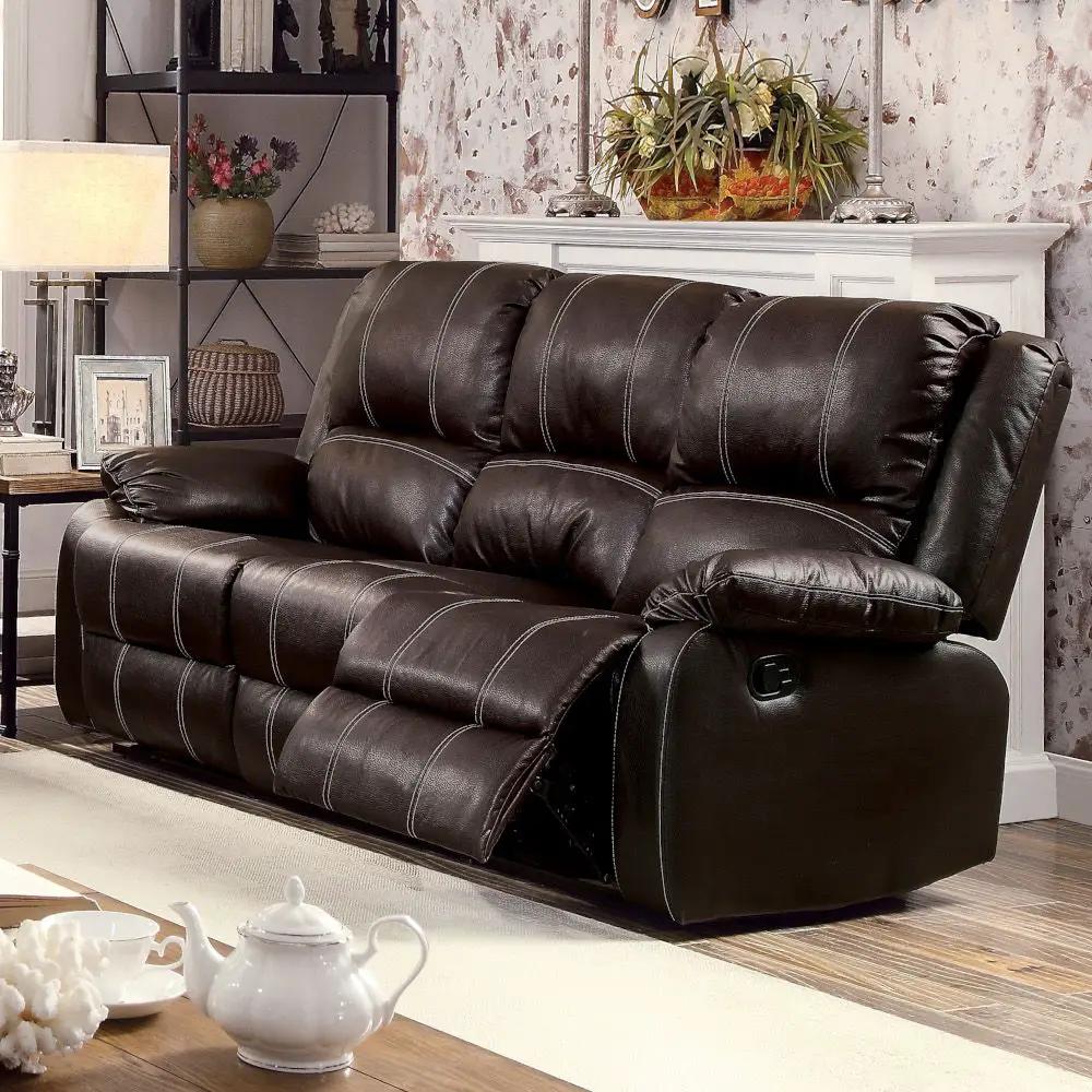 Zuriel Recliner Sofa | Synthetic Upholstery | Smooth Reclining Mechanism | Tight Back Support