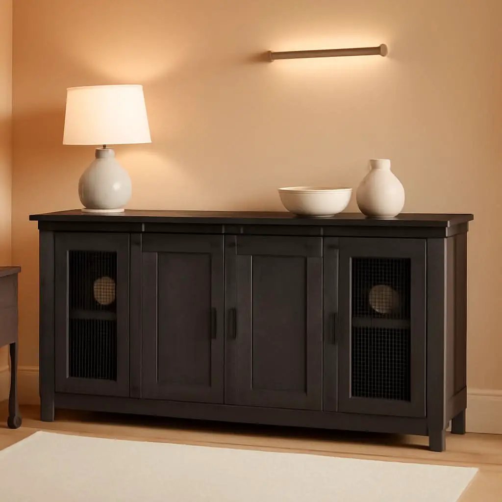 Sierra 65 Inch Grey TV Stand for Living Room Console from PriceLows™