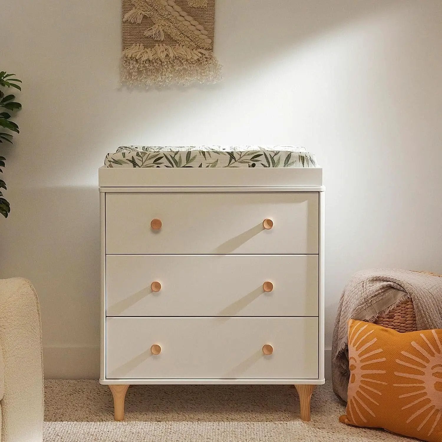 Lolly 3 Drawer Changer Dresser Removable Changing Tray White from PriceLows™