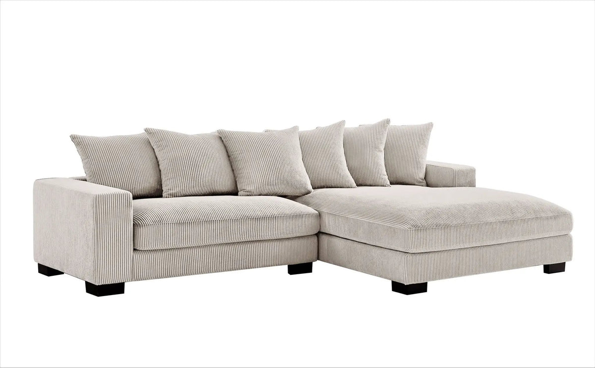 Luxe Oversized Sectional Sofa | 2 Piece L Shaped Couch | Chaise Included | Deep-Seated Design