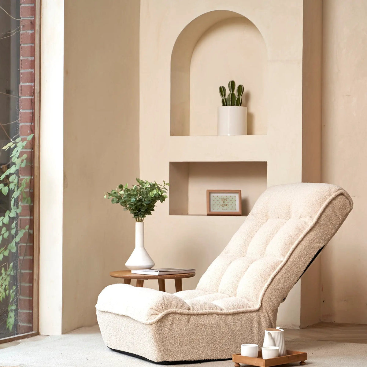 Reclining Floor Chair | Spring Supported | Foldable Base