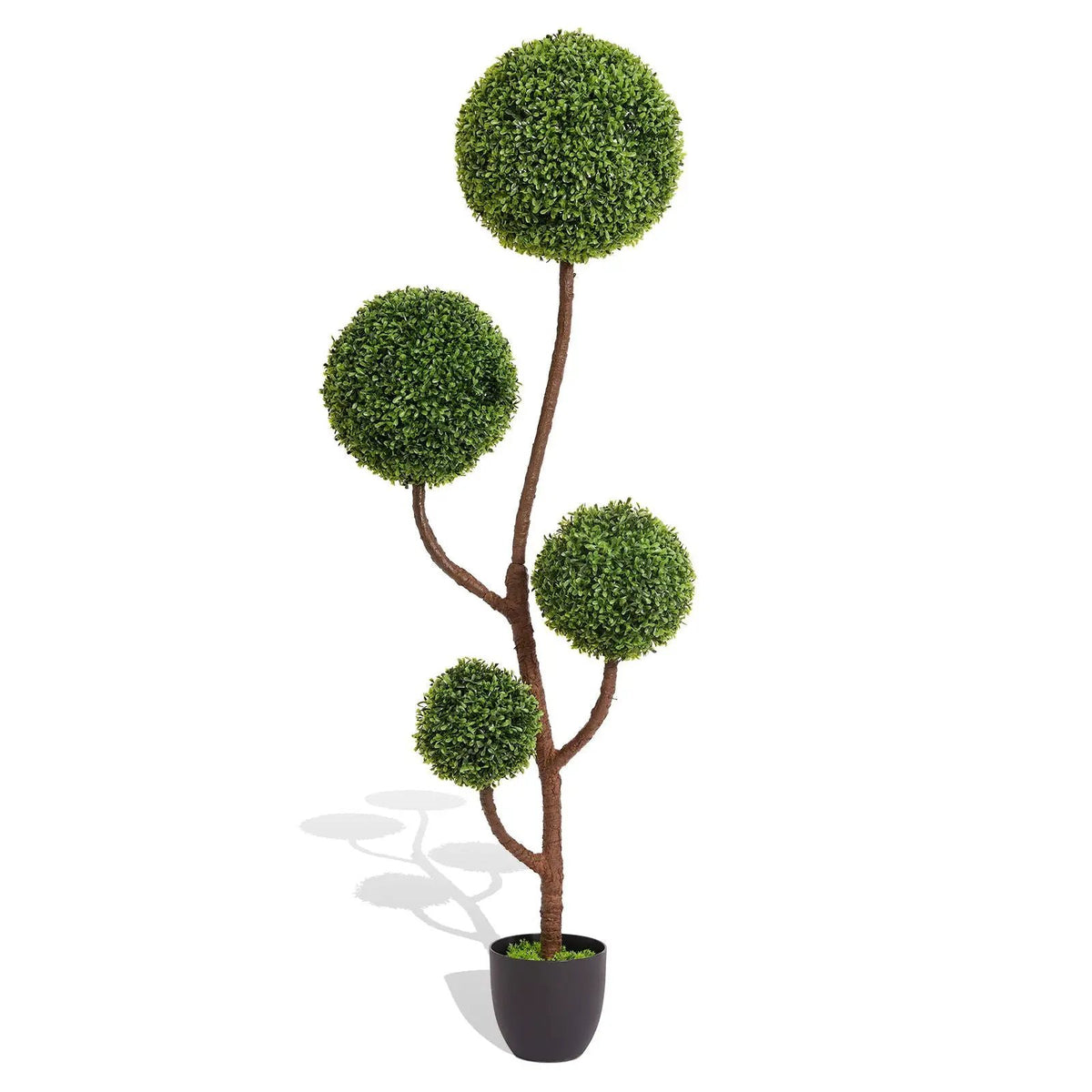 Artificial Boxwood Topiary Tree | Triple Ball Shape | 150 Cm Height | Green Indoor Outdoor Faux Plant