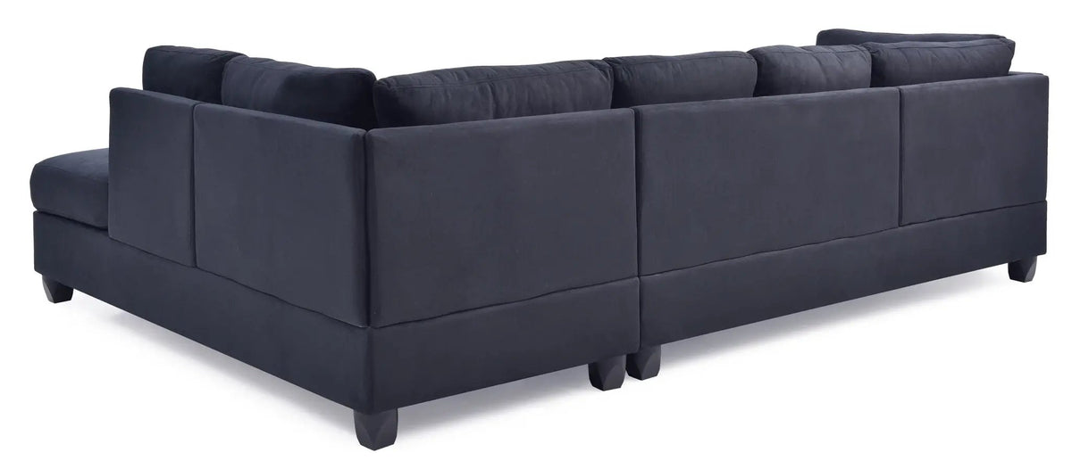 Malone Comfort Sectional | Pocketed Coil And Foam Seating | Removable Backs | 111 Inch Length