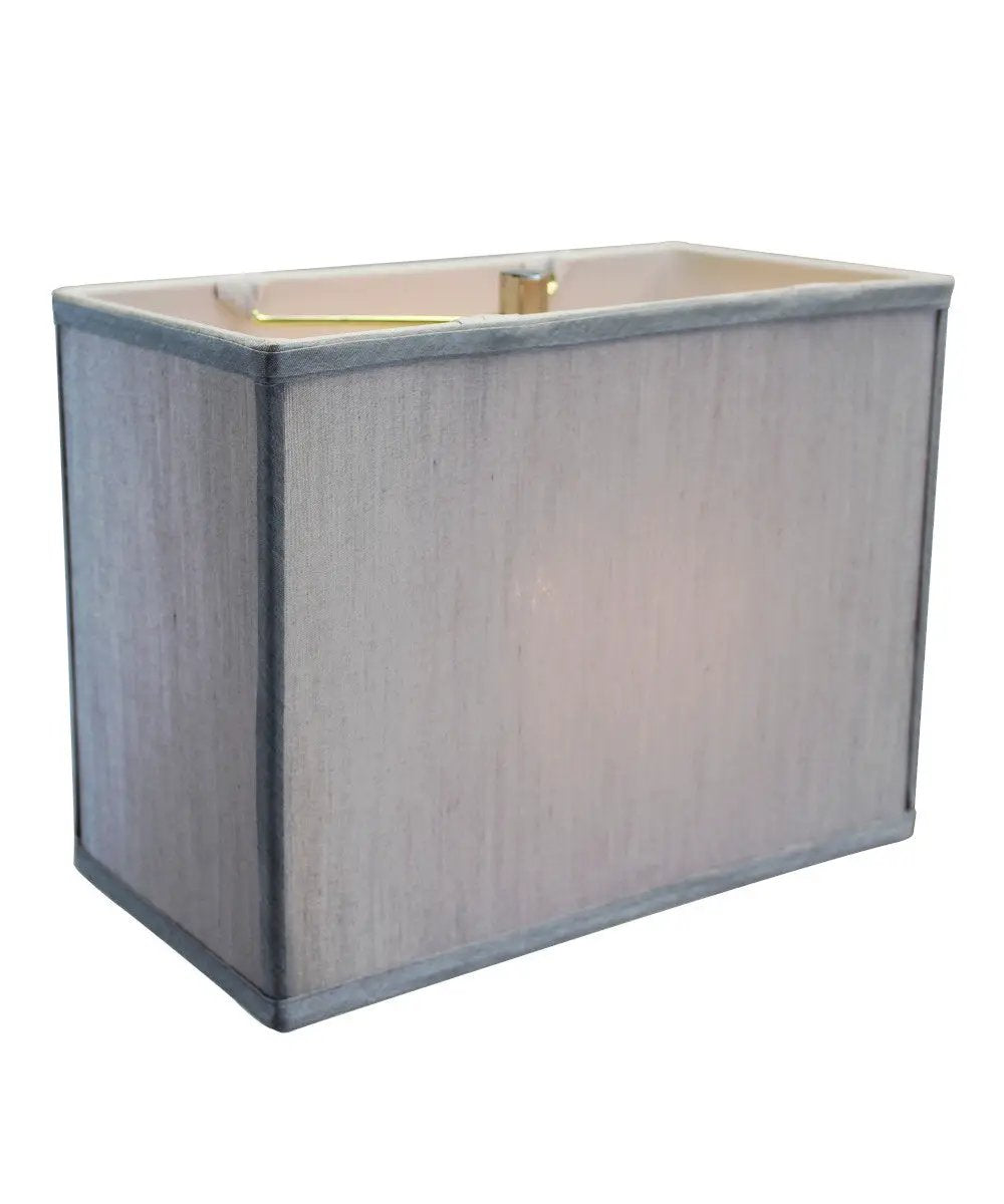 Rectangular Drum Lampshade | Premium Linen Fabric | Bavarian Gray | 7x9 Inches