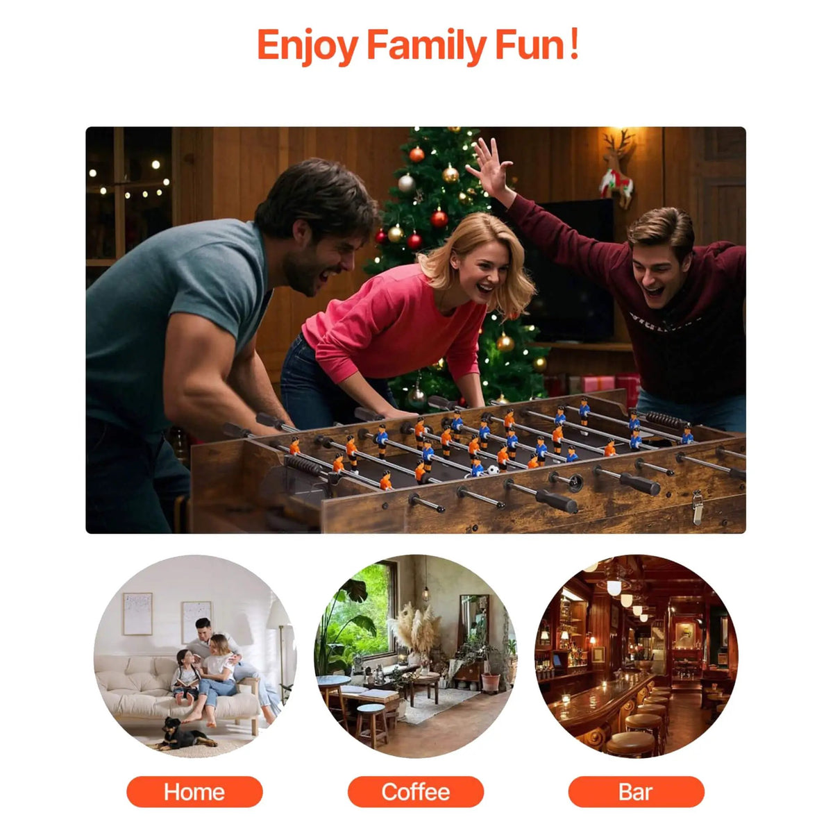 3-In-1 Game Table Combo | 54 Inch | Air Hockey Ping Pong And Foosball | Stack-Up Design
