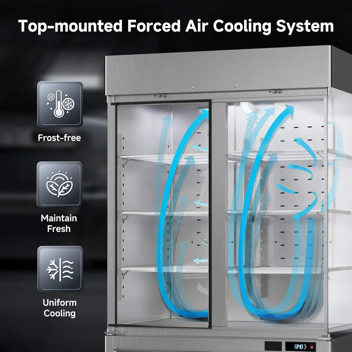 54-Inch Commercial 49 Cu.Ft 2-Door WiFi Refrigerator With Smart App Control | 54 Inch | 2-Door | Home