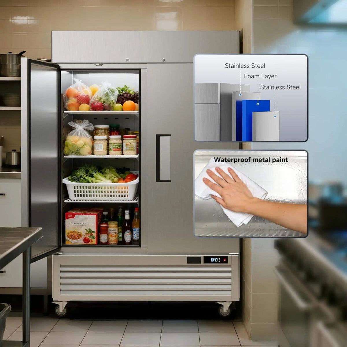 54-Inch Commercial 49 Cu.Ft 2-Door WiFi Refrigerator With Smart App Control | 54 Inch | 2-Door | Home