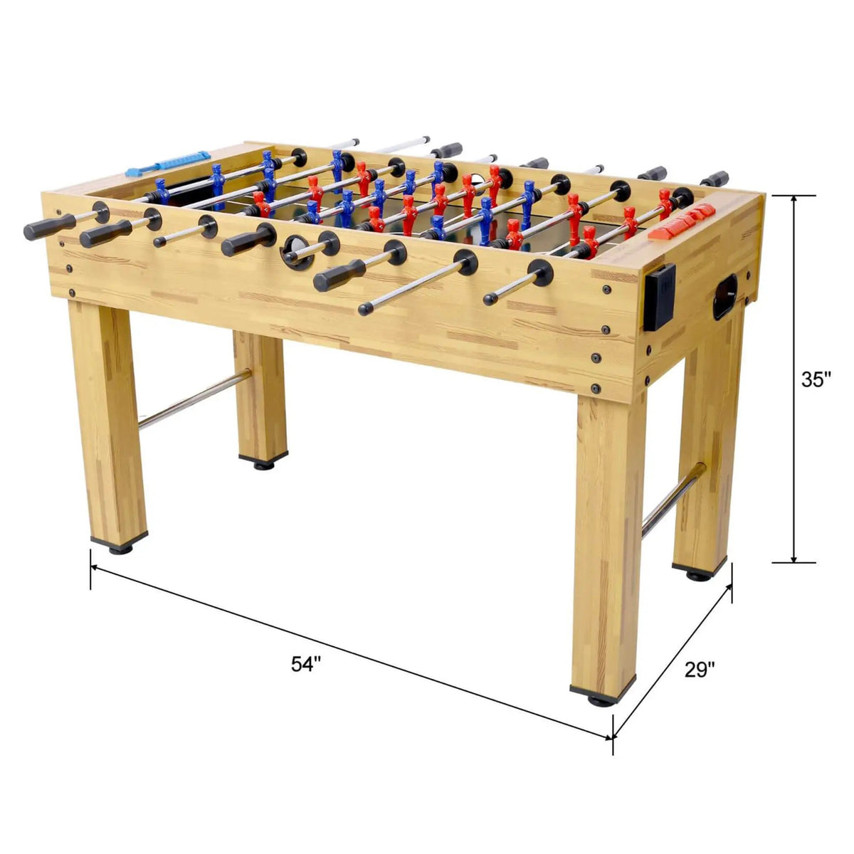 Foosball Table | 54 Inch Hurricane Model | Light Cherry Finish | Accessories Included