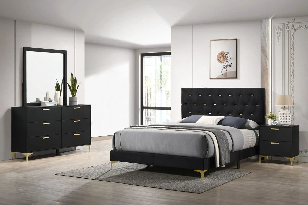 Kendall 4-piece Eastern King Bedroom Set | 4-Piece Set | Bedroom Furniture | Black