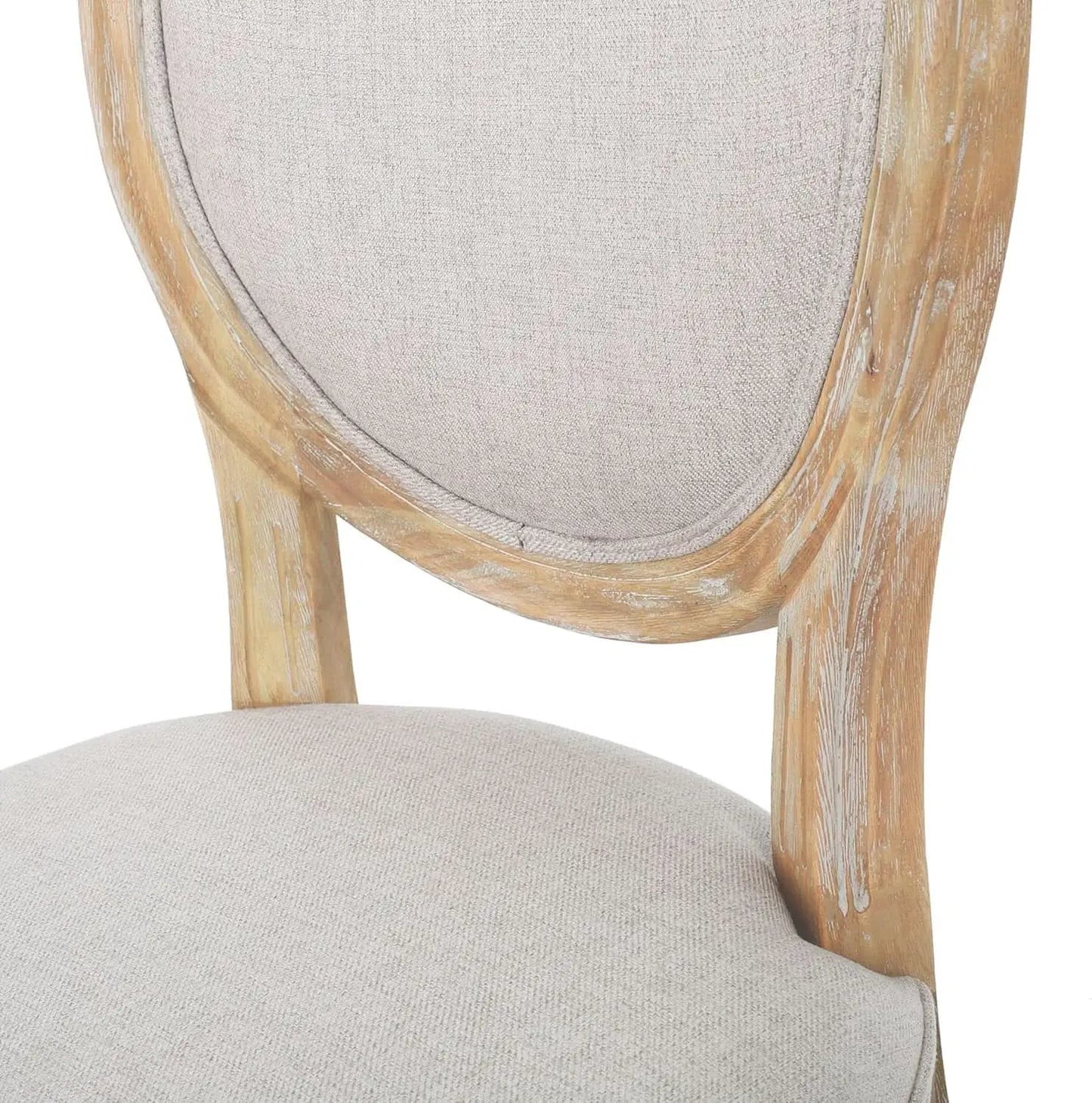 Phinnaeus Beige Polyester Fabric Dining Chairs Set Of 2 from PriceLows™
