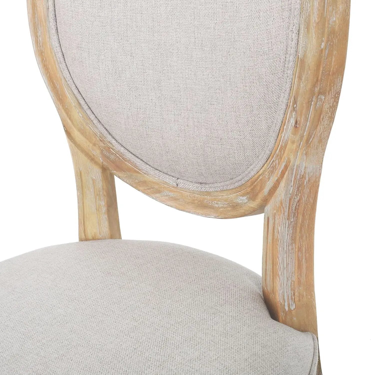 Phinnaeus Beige Polyester Fabric Dining Chairs Set Of 2 from PriceLows™