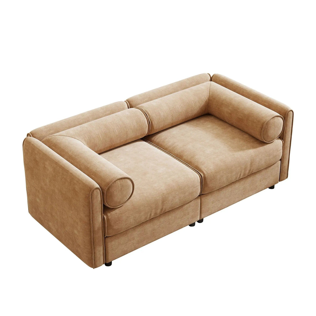 Stylish Sofa With Storage Seat And Cylindrical Backrest | Stationary Sofa | Living Room Furniture | Living Room