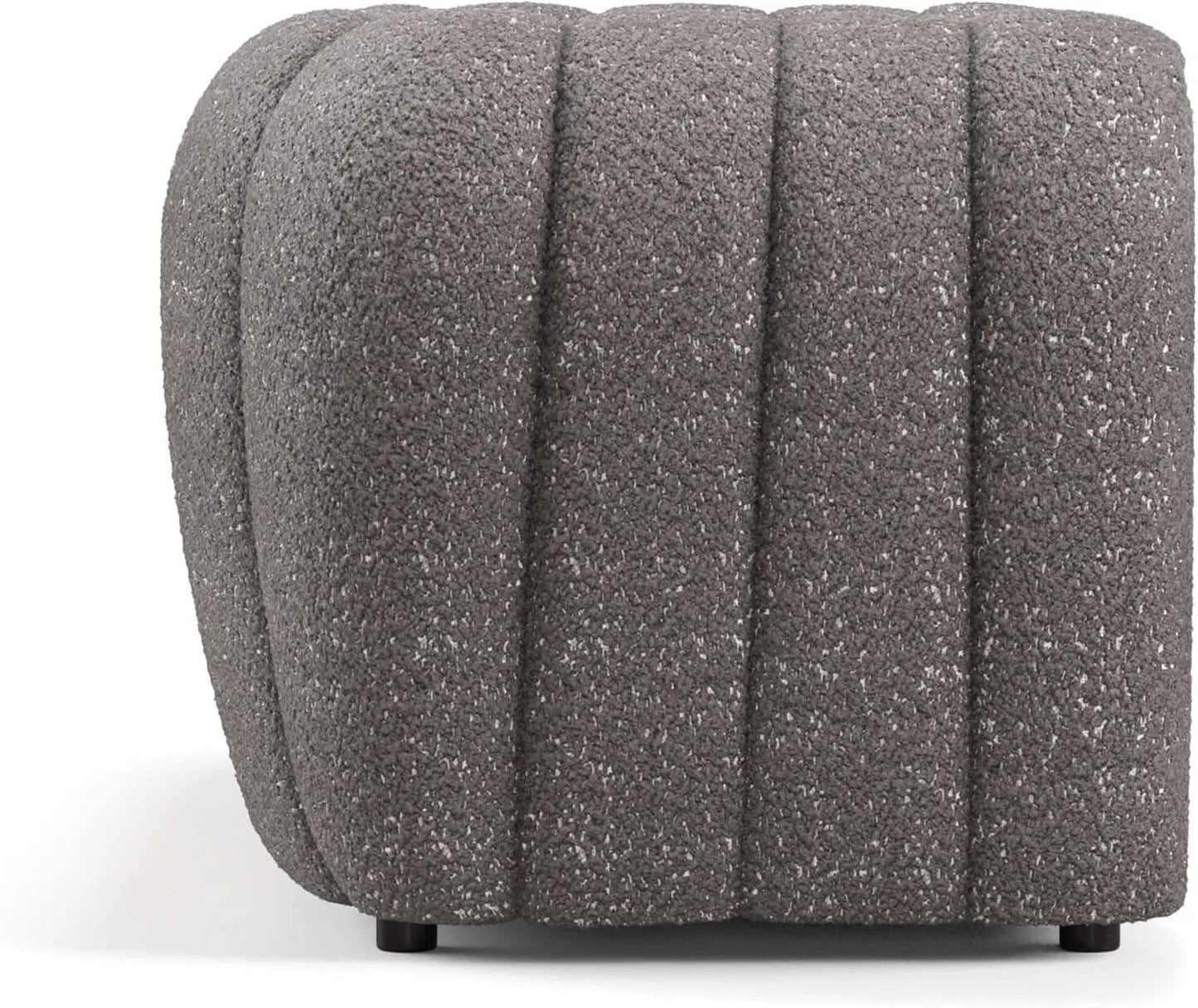 Charcoal Gray Vertical Channel Tufted 3 Piece Sofa Set from PriceLows™