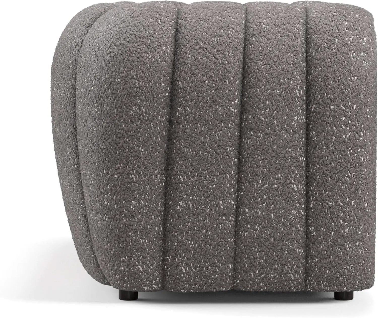 Charcoal Gray Vertical Channel Tufted 3 Piece Sofa Set from PriceLows™