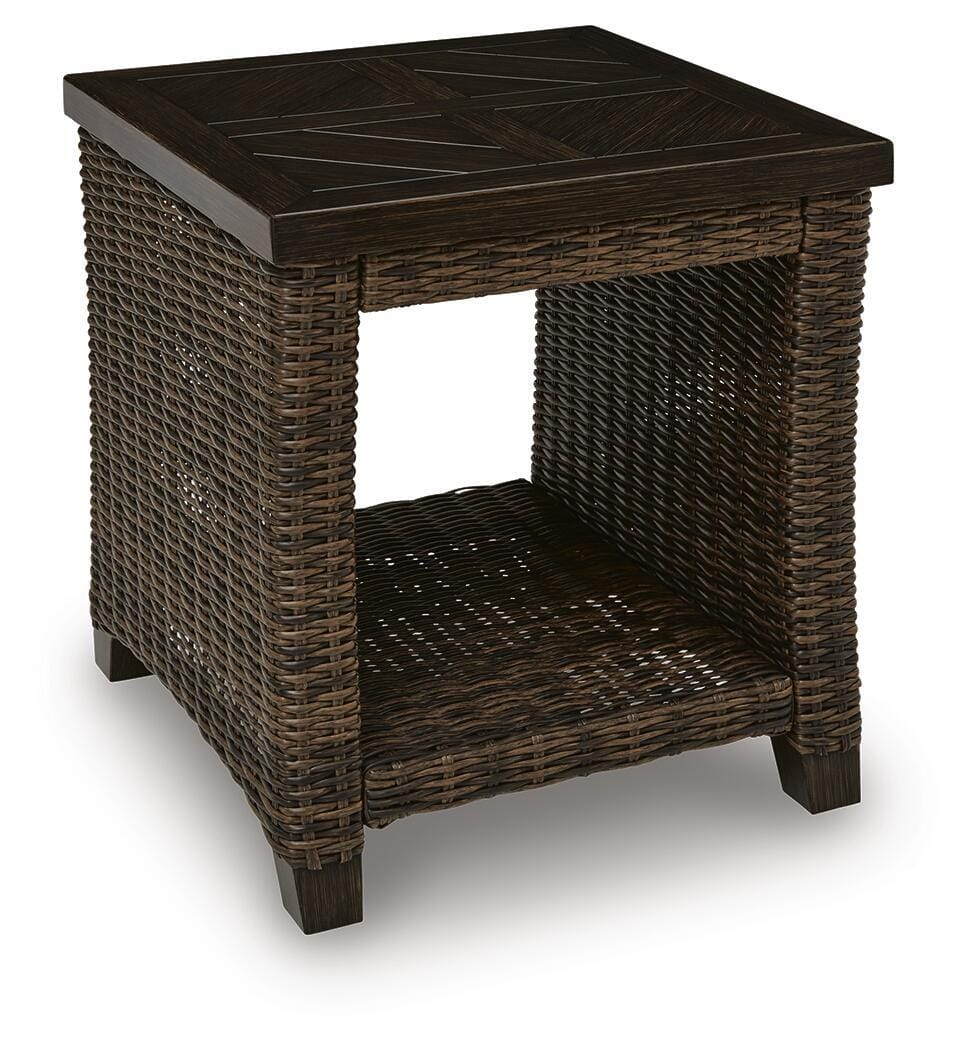 Monterey Point Rectangular Table | 2 Pieces | Wicker & Aluminum | Living Room