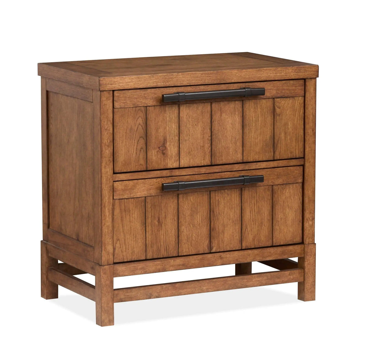 Conway Drawer Nightstand | 17 x 28 x 28 in | Oak Veneer | Honey Wheat