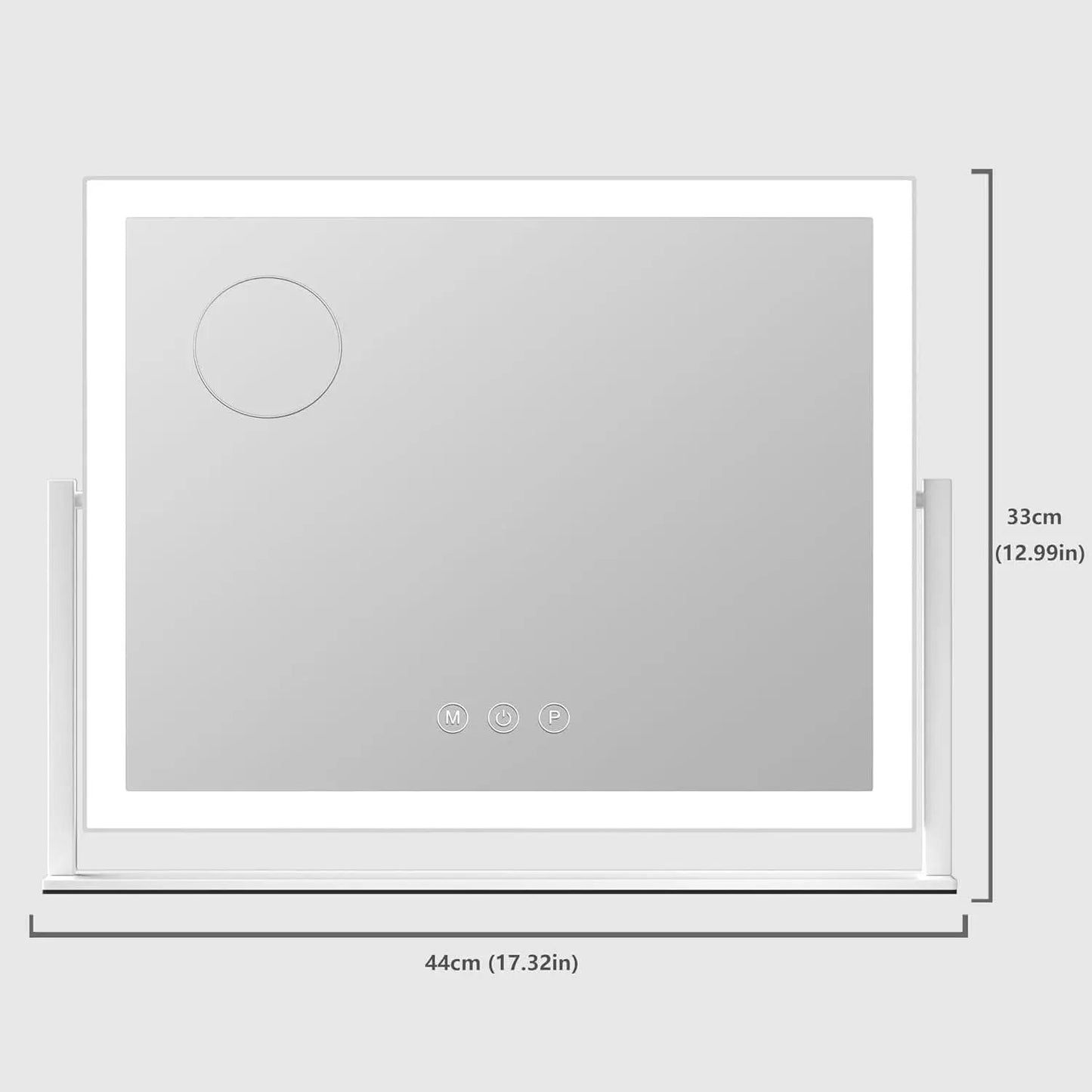 Lighted Makeup Mirror 17.3x13 Inch With 5X Magnification And LED Lights from PriceLows™