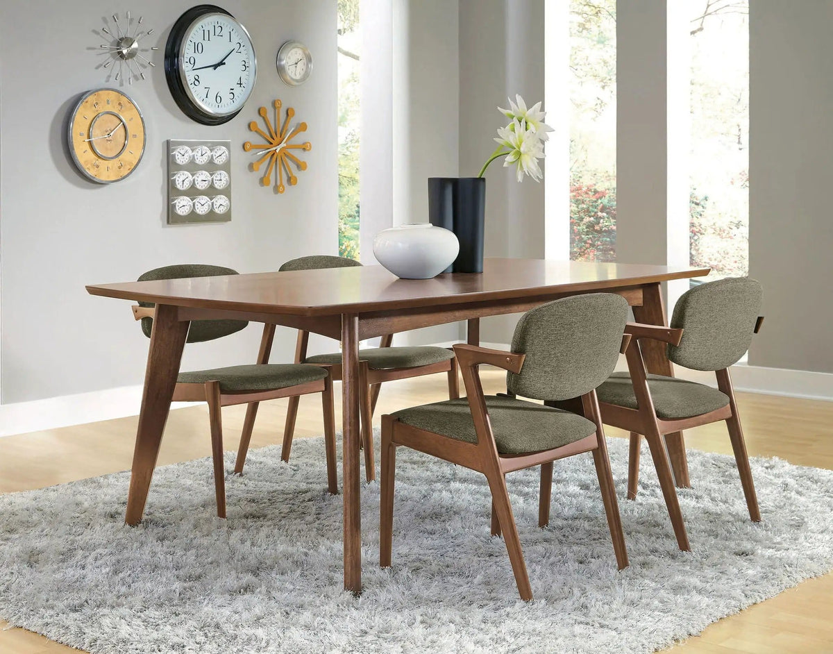 Malone 5-piece Rectangular Dining Table Set Dark | 5-Piece Set | Walnut | Dining Room Decor