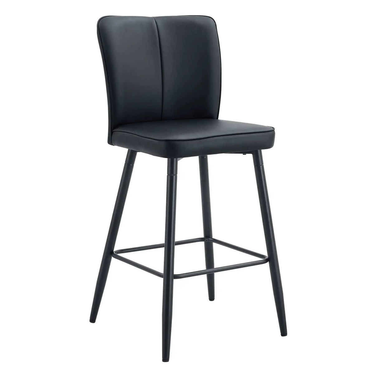 Modern Style Chair With Sleek Backrest Design (Set of 2) | 17.3 x 17.3 x 39.7 in | Metal | Dining Room