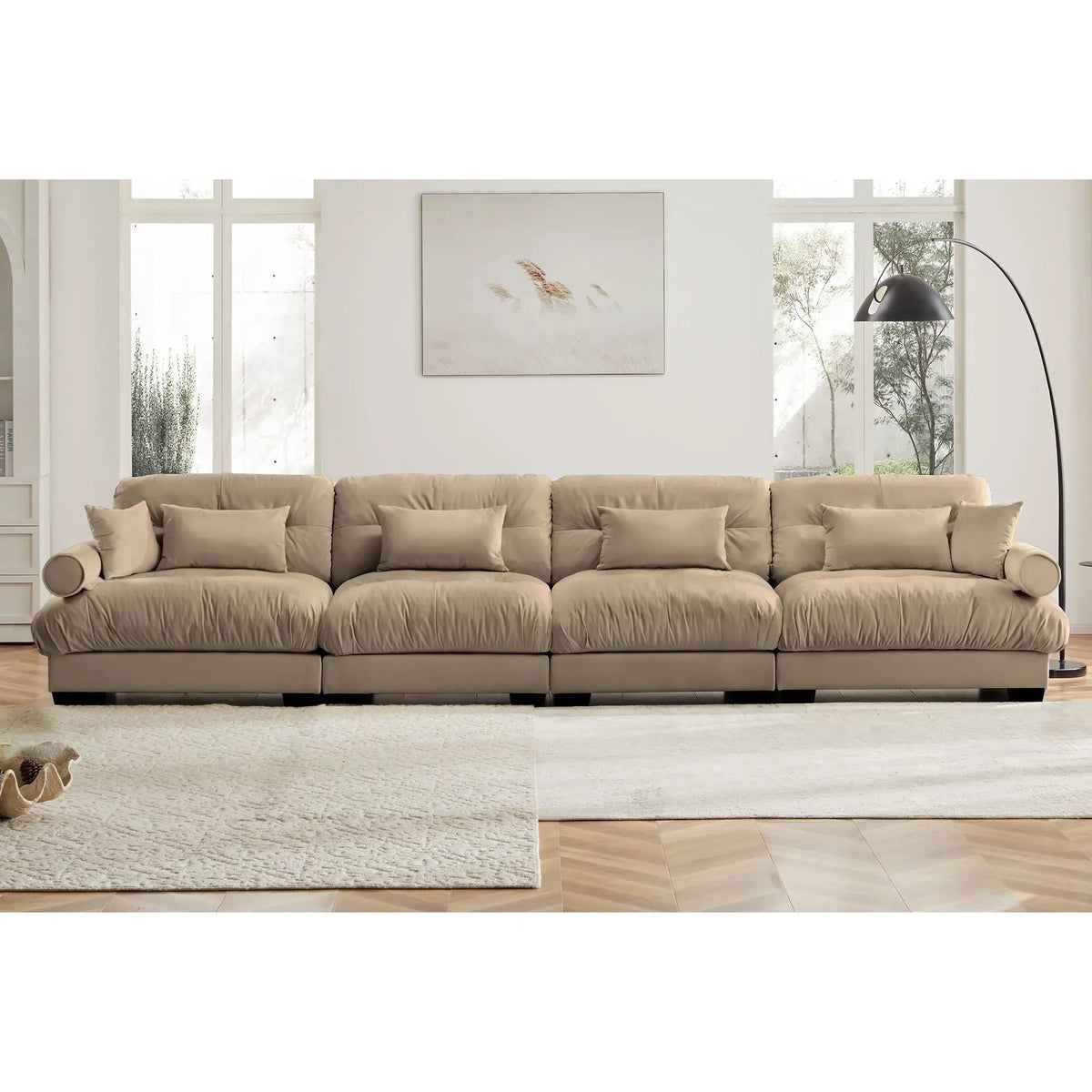 Modular Sectional Sofa | Deep Seat Cushions | Vintage Velvet